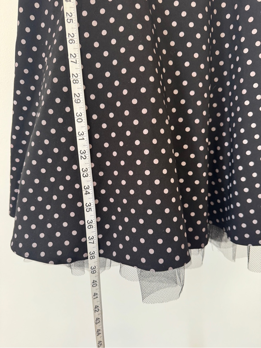 Be Smart Dress Polka Dot Crinoline Flair Retro Pin Up Black White Sz S - Picture 5 of 12